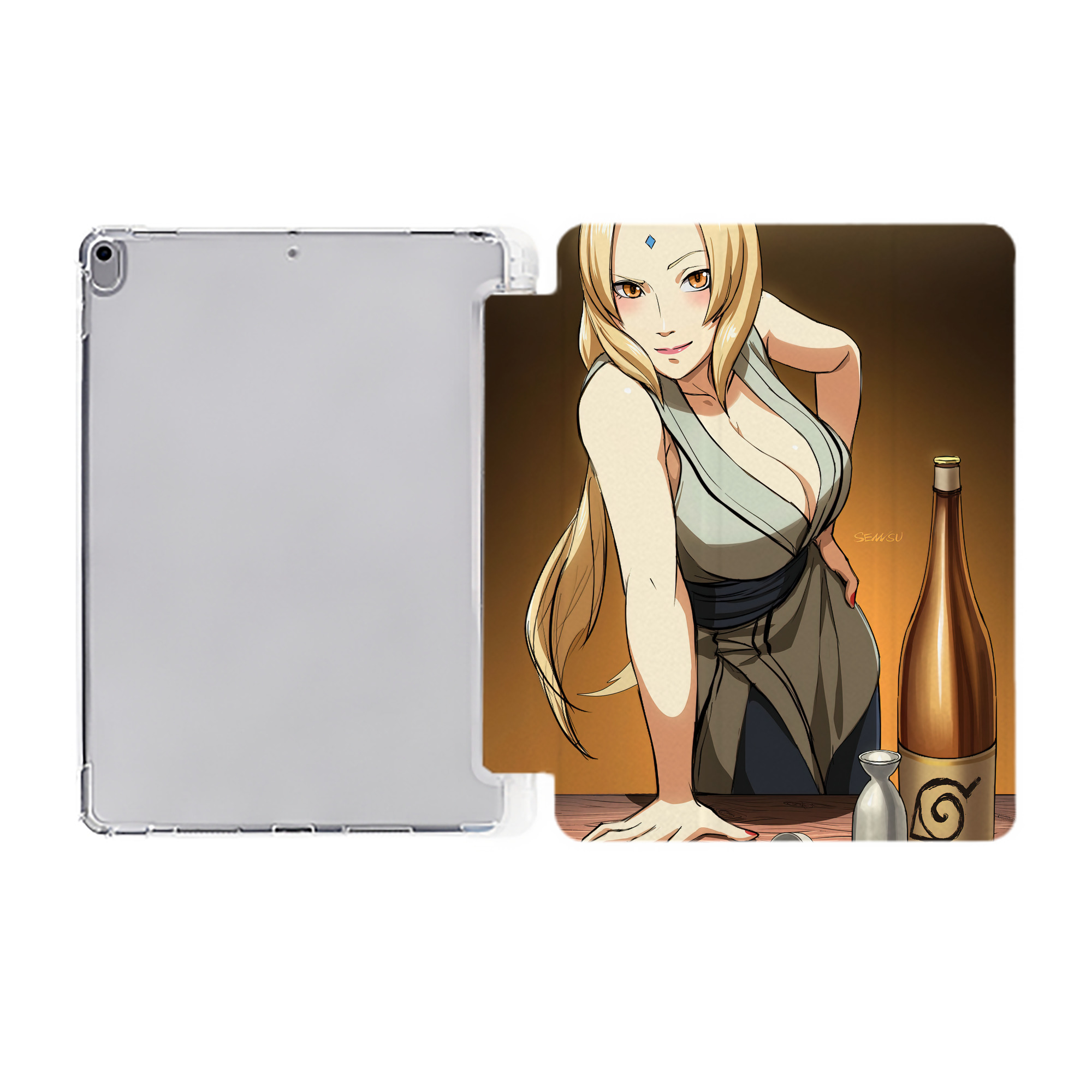 （画像用） NARUTO -ナルト- NARUTO -ナルト- 疾風伝 IPad ケース ペン収納付き 三つ折りスタンド PUレザー×シリコン 対応機種9.5/10.5/10.9インチ